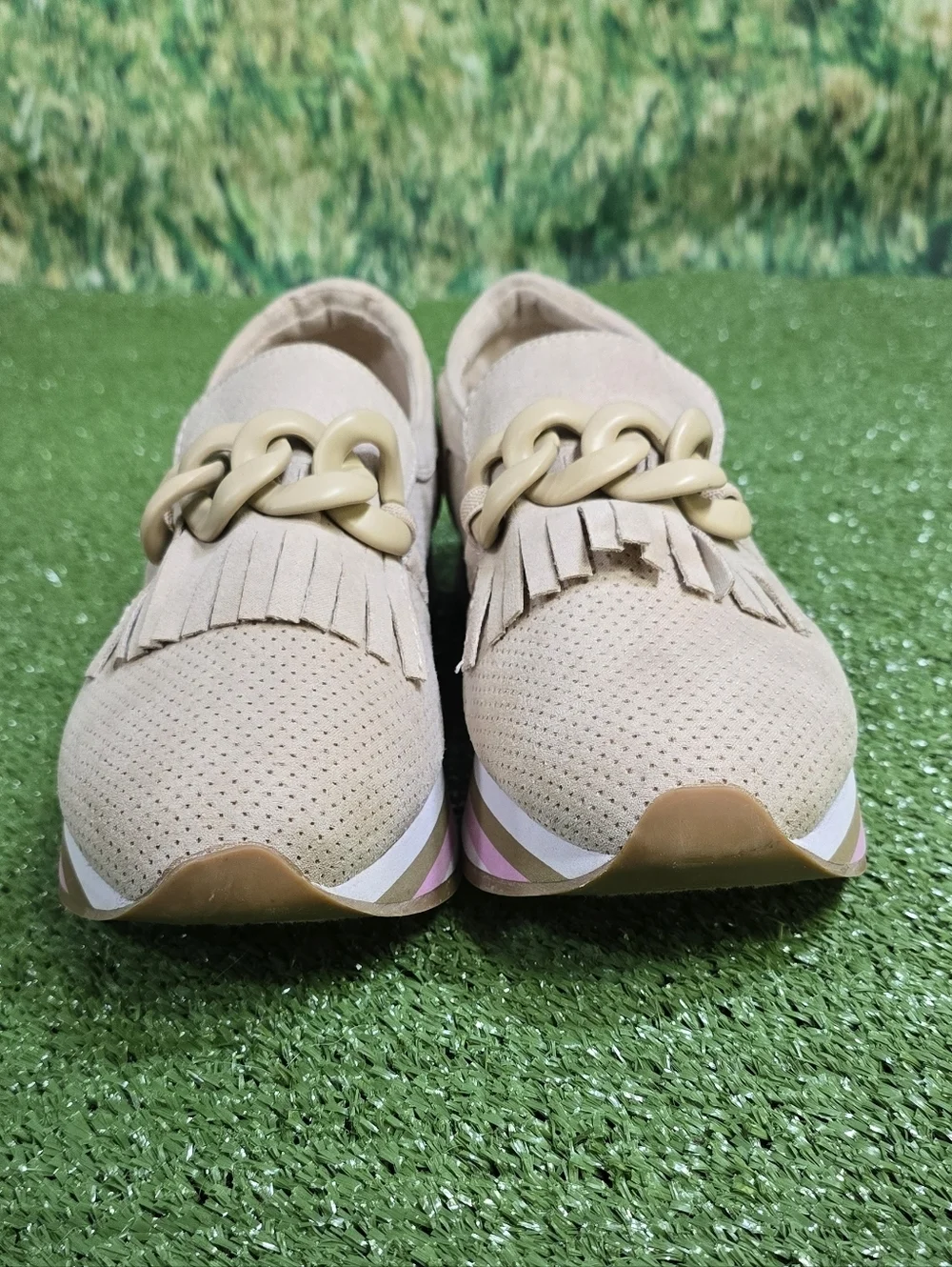 COCONUTS by Matisse Bess Light Beige EVA Platform Loafer Sneaker Hybrid Size 8
